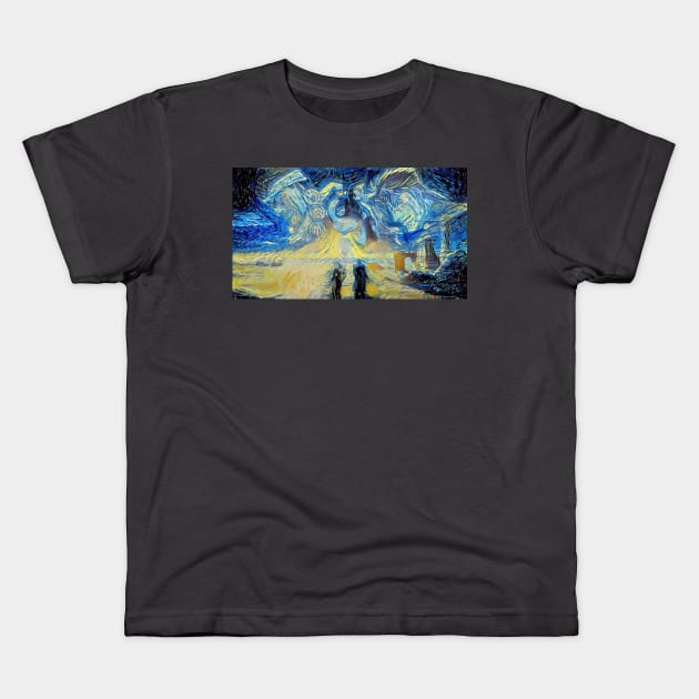 Stardust Crusaders Kakyoin Avdol Iggy Starry Night Kids T-Shirt by Starry Night